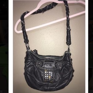 Guess Black Leather Studded Purse